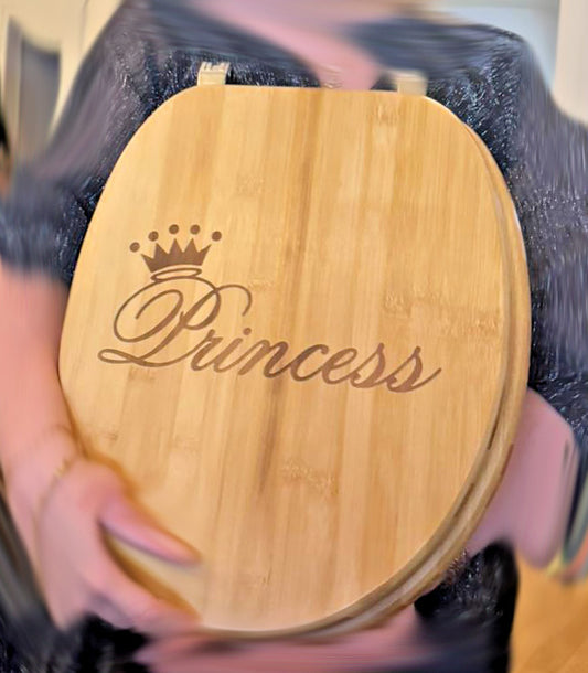 Premium Bambus WC-Sitz mit Lasergravur Soft-Close Absenkautomatik viele Motive