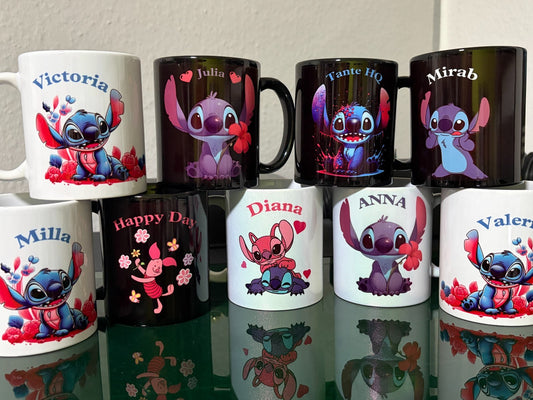Tasse Disney personalisiert Wunschname Geschenkbecher Micky Mouse Weihnachten